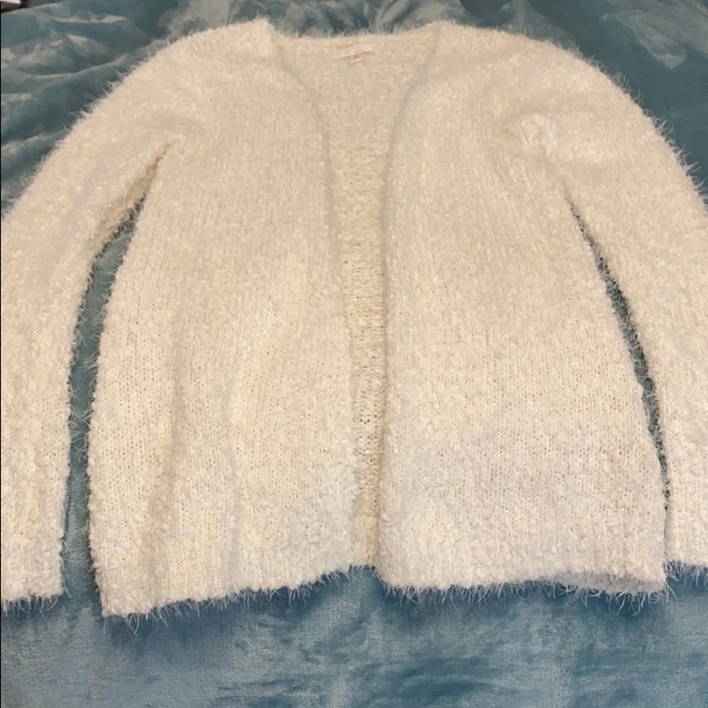 White, cardigan